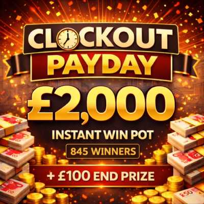 £2,000 INSTANT WIN + £100 CASH DRAW