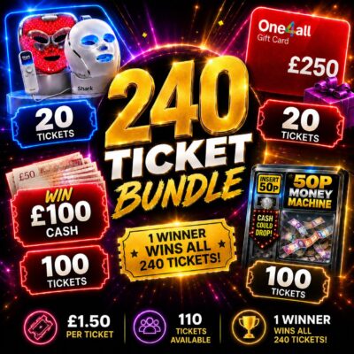 240 Ticket Bundle into 4 Comps - One Winner Takes All